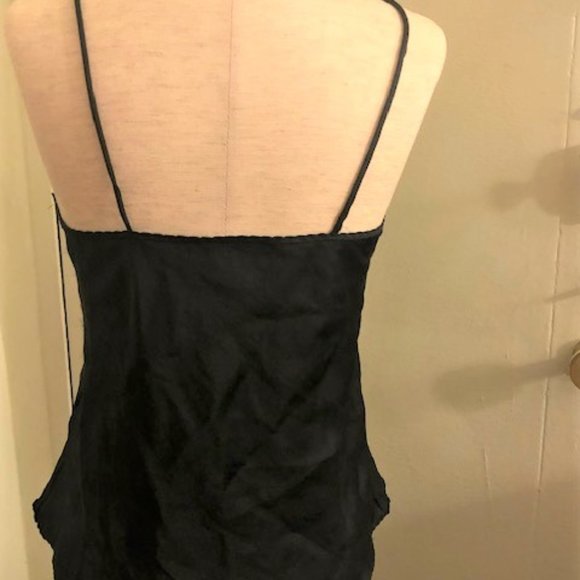 Vintage Alice Maloof Black Lacy Camisole and Tap Pants Set - Picture 3 of 11